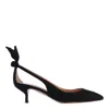 Aquazzura 50 Bow-tie Suede Pumps