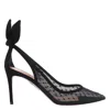 Aquazzura Transparent Mesh Pointed Toe Pumps With Bow