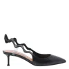 Aquazzura Pointed High-heeled Sandals In Black