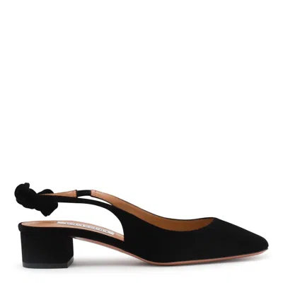 Aquazzura Heeled Shoes With Bow Tie Detail In Black