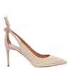 Aquazzura Bow Tie 85 Pumps With Cut-out Design In Pink