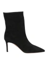 Aquazzura Woman Ankle Boots Camel Size 11 Soft Leather In Black