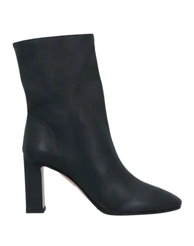 Aquazzura Woman Ankle Boots Black Size 7 Leather