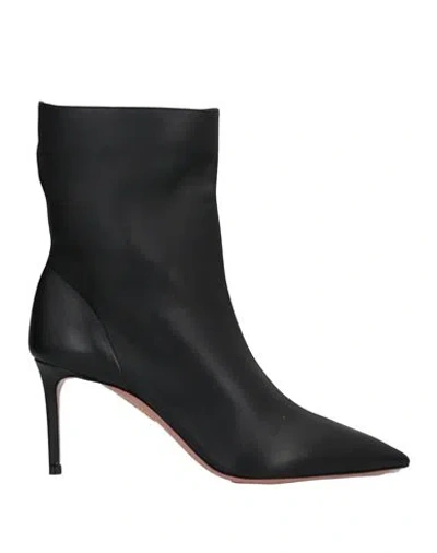 Aquazzura Woman Ankle Boots Black Size 8.5 Soft Leather