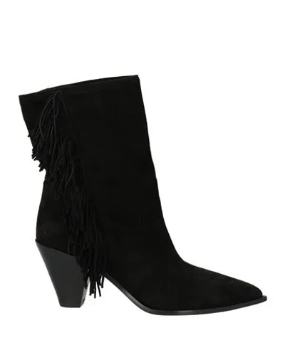 Aquazzura Woman Ankle Boots Black Size 7.5 Leather