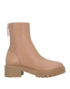Aquazzura Woman Ankle Boots Camel Size 5.5 Soft Leather In Beige