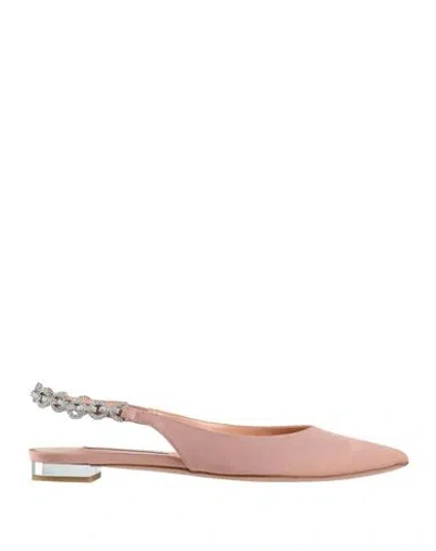 Aquazzura Woman Ballet Flats Antique Rose Size 6 Textile Fibers