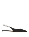 Aquazzura Woman Ballet Flats Black Size 5.5 Textile Fibers