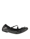 Aquazzura Woman Ballet Flats Black Size 8 Leather In Black