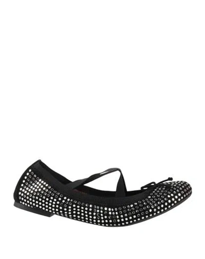 Aquazzura Woman Ballet Flats Black Size 8 Leather