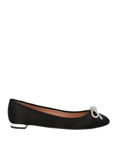 Aquazzura Woman Ballet Flats Black Size 8 Textile Fibers In Black