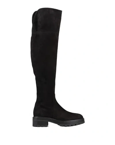 Aquazzura Woman Knee Boots Black Size 8.5 Soft Leather