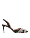 Aquazzura Gatsby 105 Crystal-embellished Satin Slingback Pumps In Black
