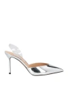 Aquazzura V Plexi 90mm Slingback Pumps In Silver