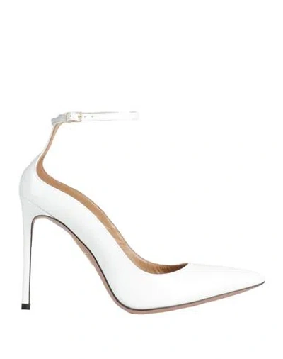 Aquazzura Woman Pumps White Size 6 Leather