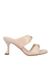 Aquazzura Twist Dual-band Mule Sandals In Beige