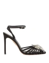 Aquazzura Crystal Margarita 110mm Leather Pumps In Black