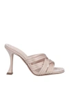 Aquazzura Woman Sandals Blush Size 7 Textile Fibers In Pink