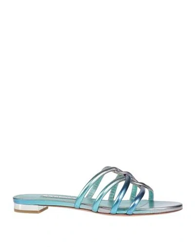 Aquazzura Woman Sandals Lilac Size 7 Leather