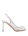 Aquazzura Ray Of Light 90mm Slingback Pumps In Silver