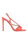 Aquazzura Sognare 105mm Leather Sandals In Tomato Red