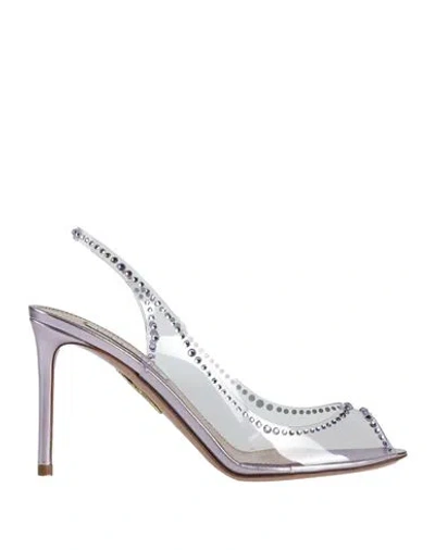 Aquazzura Woman Sandals Transparent Size 8 Pvc - Polyvinyl Chloride