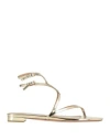Aquazzura Baia Sandal Flat In Soft Gold In Gold