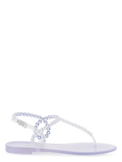 AQUAZZURA WOMEN'S ALMOST BARE CRYSTAL JELLY SANDAL FL