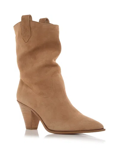 Aquazzura Women's Boogie Cowboy Booties In Brown