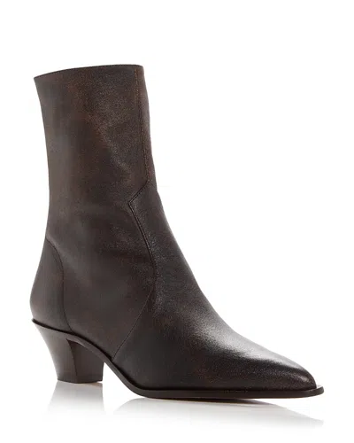 Aquazzura Women's Brunswick Booties In Brown