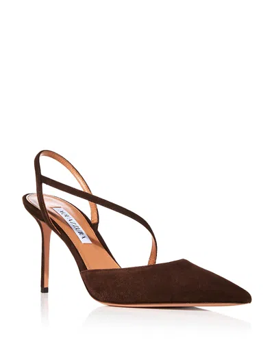 Aquazzura Women's Dynasty 85 Pumps In Brown
