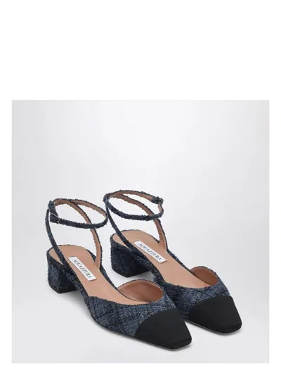 AQUAZZURA WOMEN'S FRENCH FLIRT 35 DENIM EFFECT SANDAL