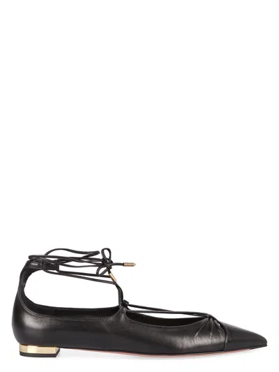 AQUAZZURA WOMEN'S GABI POINTY-TOE BALLET FLATS