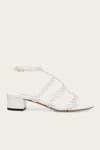 Aquazzura Infinity Leather Chain T-strap Sandals In White