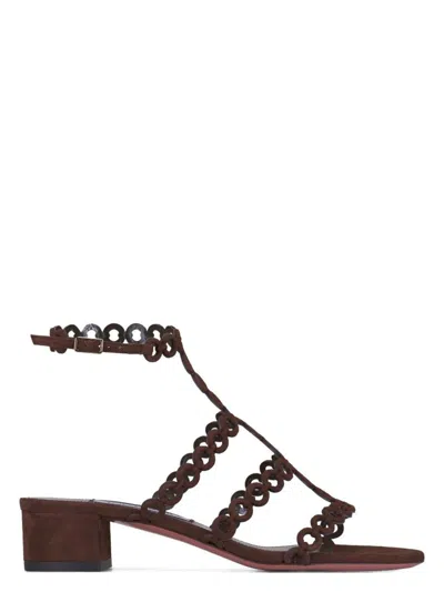 AQUAZZURA WOMEN'S INFINITY CHAIN SANDALS 35