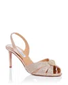 Aquazzura Italian Flirt 75 Crystal-embellished Sandals In Petal