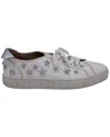 Aquazzura Women's Leather Cosmic Star-stud Low-top Trainer (authentic Pre-  Loved) In White