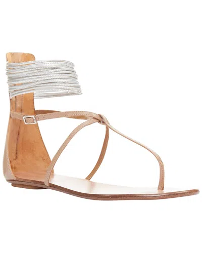 Pre-owned Aquazzura Women's Leather Spin Me Around Coil Gladiator Flat Sandal (authentic  Pre-loved)