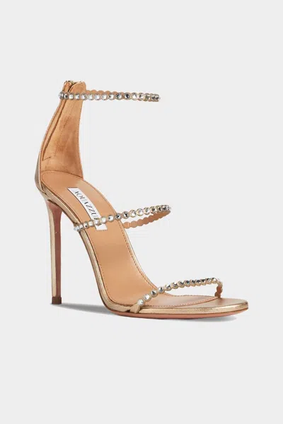Aquazzura Women's Mini Tequila Sandal 105 In Soft Bronze In Multi