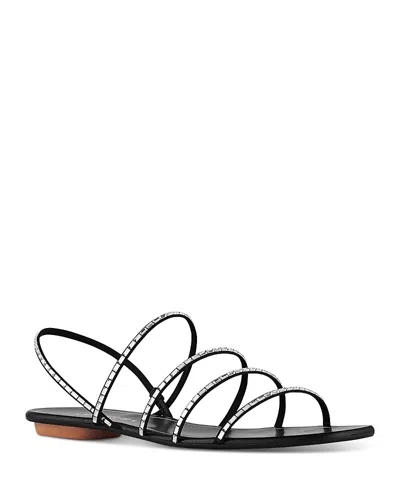 Aquazzura Women's Mistica Flat Sandals In Black