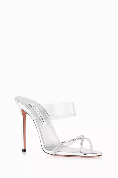 Aquazzura Women's Movie Mule 105 In Silver