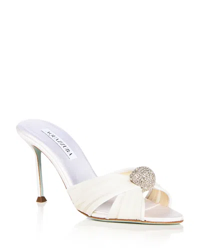 Aquazzura Women's Mystery Mule Sandals In Neutral