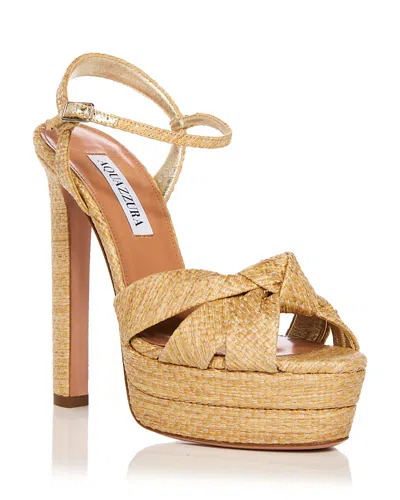Aquazzura Women's Nina Platform Sandals In Transparent