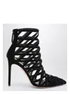 Aquazzura Black Perforated Décolleté With Zip
