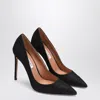 Aquazzura Purist 105 Rhinestone Embellished Pumps In Black