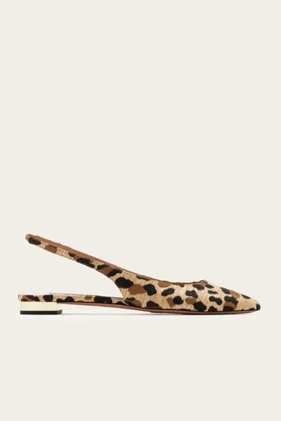 Aquazzura Purist Sling Flat In Natural In Nude