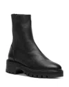 Aquazzura Saint Honore Combat Almond-toe Boots In Black