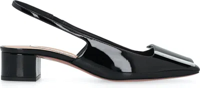 AQUAZZURA WOMEN'S SHIBUYA LEATHER SLINGBACK PUMPS