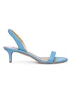 Aquazzura So Nude 50mm Leather Sandals In Pool