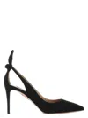 Aquazzura Bow Tie 105mm Leather Pumps